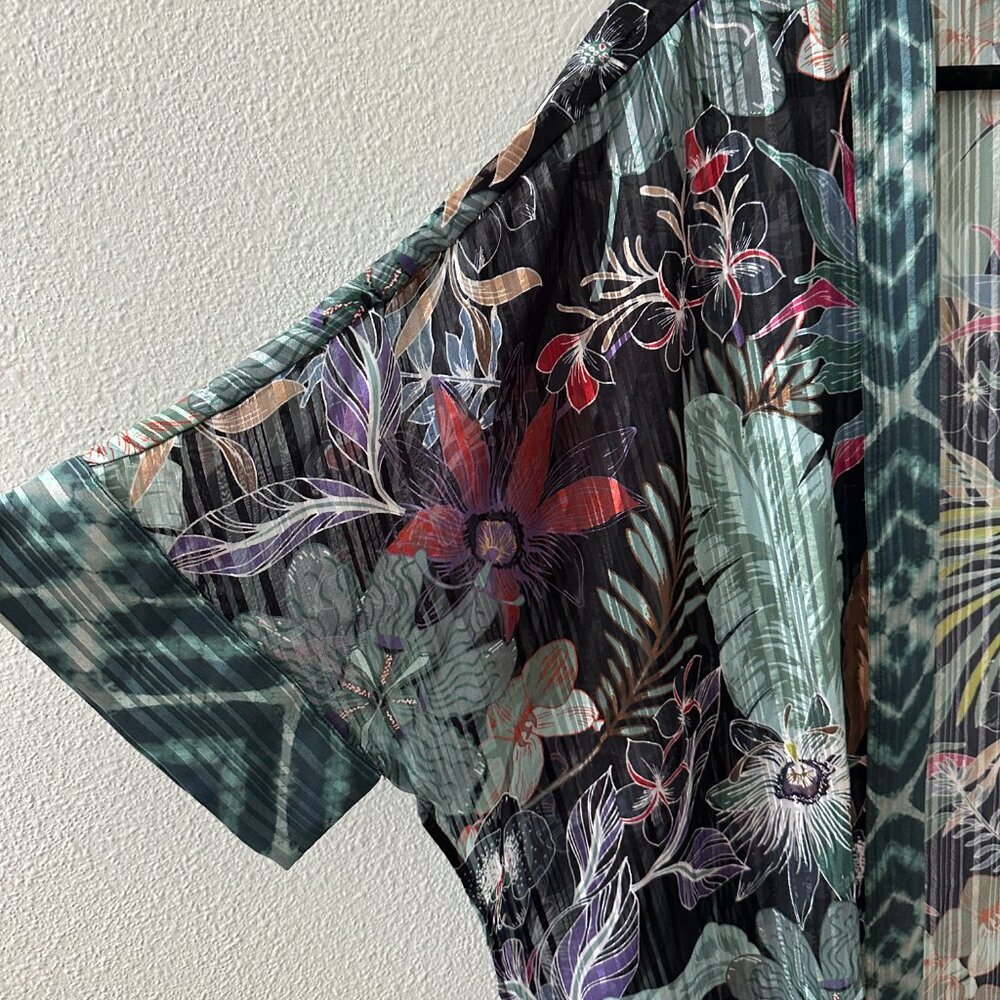 Soft Surroundings Kimono Swim Cover Up Cardigan SMALL/MEDIUM S/M - Picture 4 of 4